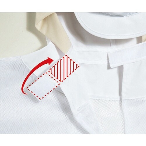 9ー1031 頭巾帽子白/ベージュエコM