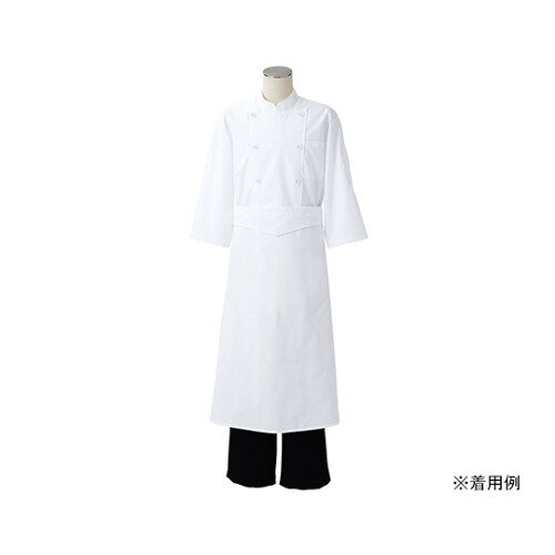 9ー1281 ロングエプロン白 フリー