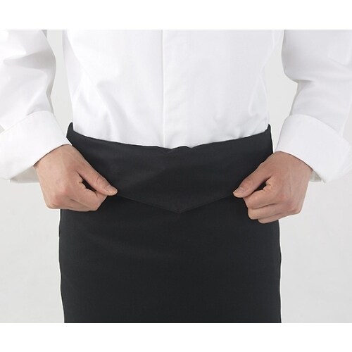 9ー1283 ロングエプロン黒 フリー