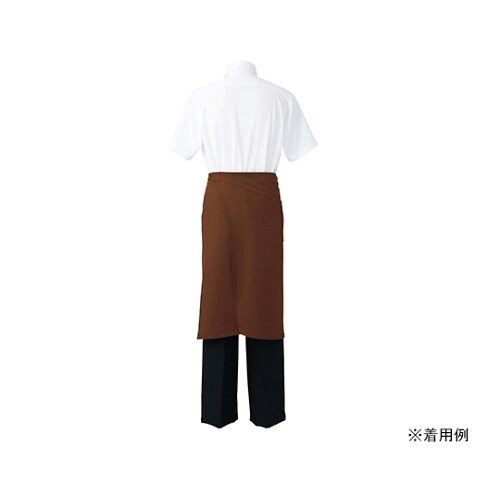 サロンエプロン ブラウン フリー