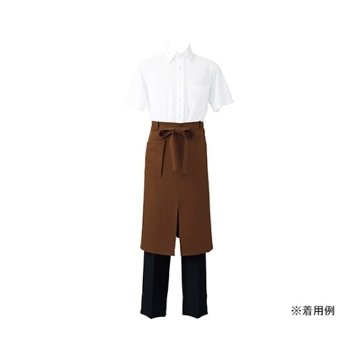 サロンエプロン ブラウン フリー