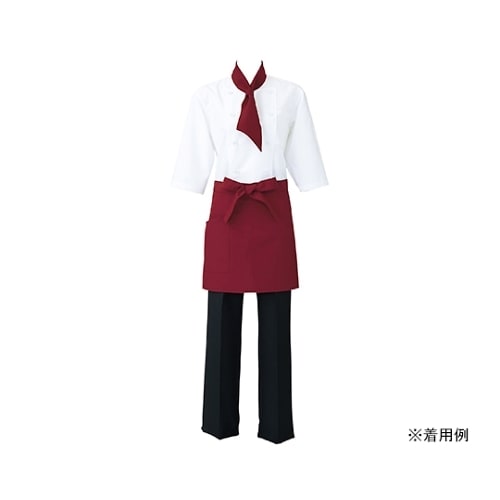 サロンエプロン ワイン ショート丈