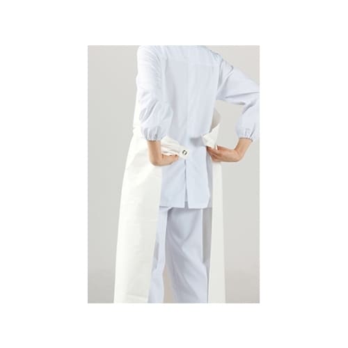 ウレタン ワンタッチ胸付エプロン 白 UAー2