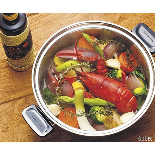 ヘキサプライ 両手ナベ 4.0L 深型