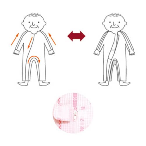 ソフトケアねまき(スリーシーズン) だいだい S