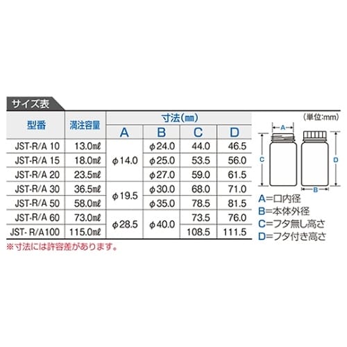 PETスクリューバイアル 50ml 褐色