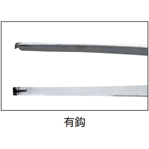 ピンセット 併式・細筋・有鈎 180mm