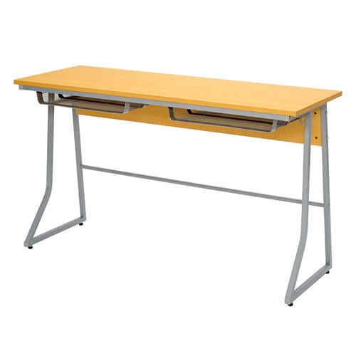 スモール研修用デスク2 幅1200 ループ脚 NA