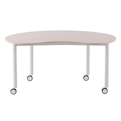 キャスターテーブル 豆型 ナチュラル