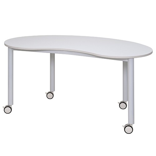 キャスターテーブル 豆型 ホワイト