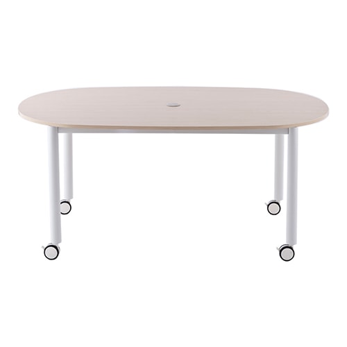 キャスターテーブル オーバル ナチュラル