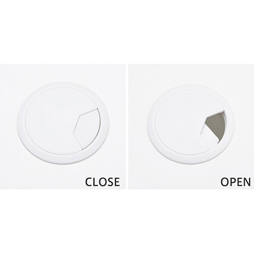 キャスターテーブル ホワイト脚 オーバル ホワイト