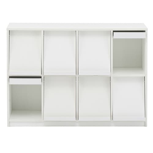 フラップシェルフ 4列2段 ホワイト