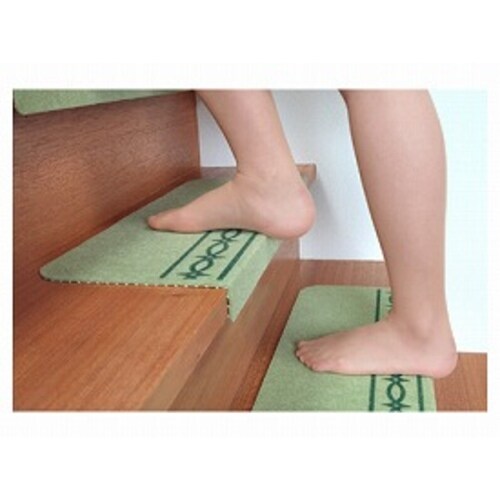 コーナー付階段マットスベリ止め付 15枚入ベージュ