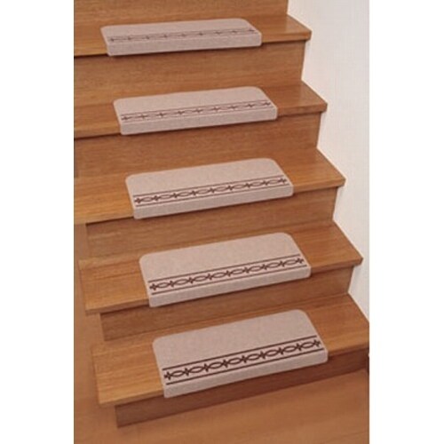 コーナー付階段マットスベリ止め付 15枚入ベージュ