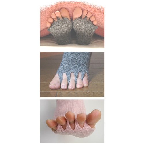 指ぬき健康ソックス M サーモンピンク