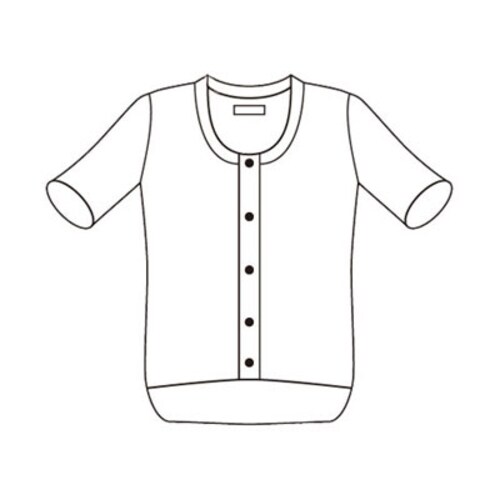 ワンタッチ肌着 前開き半袖 紳士用 M