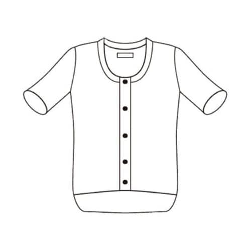 ワンタッチ肌着 前開き半袖 紳士用 L