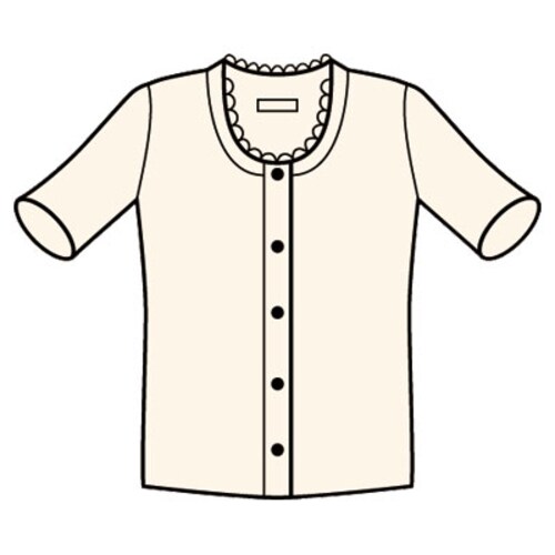 ワンタッチ肌着 前開き半袖 婦人用 L