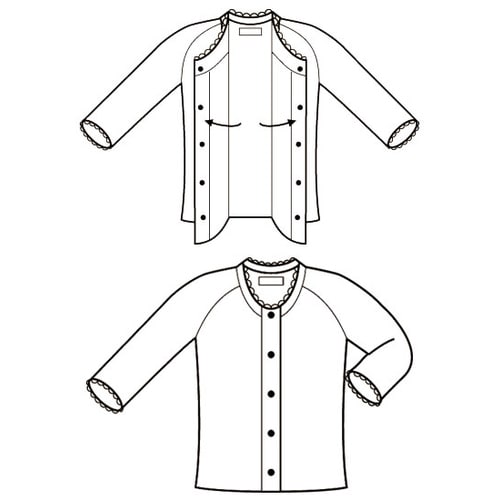 前開き7分袖 ワンタッチ肌着 婦人用 M