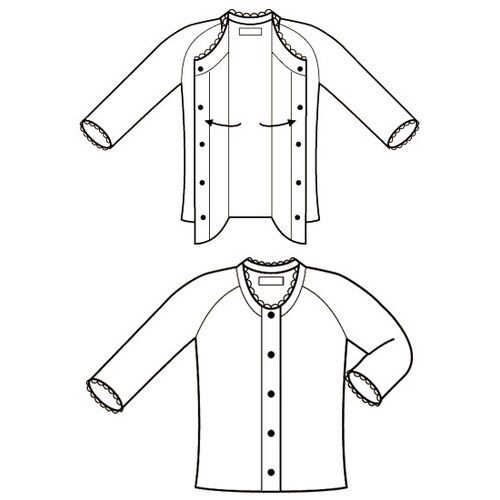 前開き7分袖 ワンタッチ肌着 婦人用 L