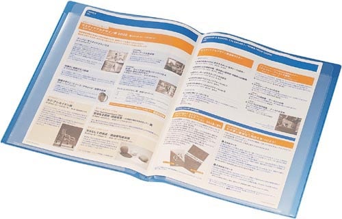 アウトインホルダー A4 14ポケット ブルー×3