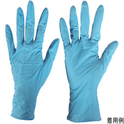 使い捨てニトリル極薄手袋 粉無L ブルー