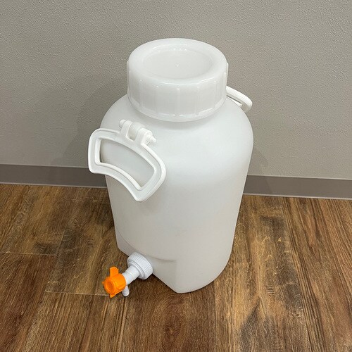 ハンディーボトル活栓付 10L 広口 耐薬コック付