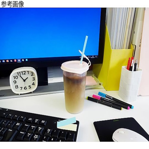 キャップ付 ストローカップ(メモリ付き) アイス