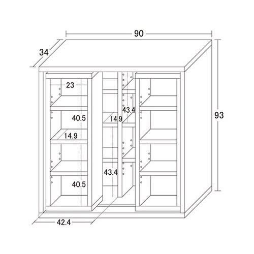 39250深型スライドシェルフナチュラル