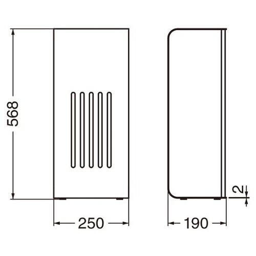 FEX101消火器スタンドB形ヘアライン