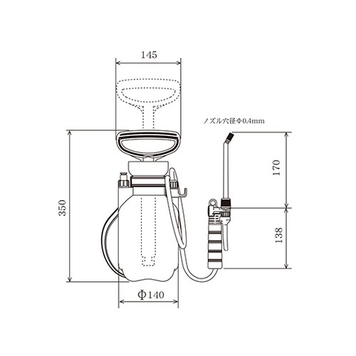 No.7010 噴霧器 単頭 1L