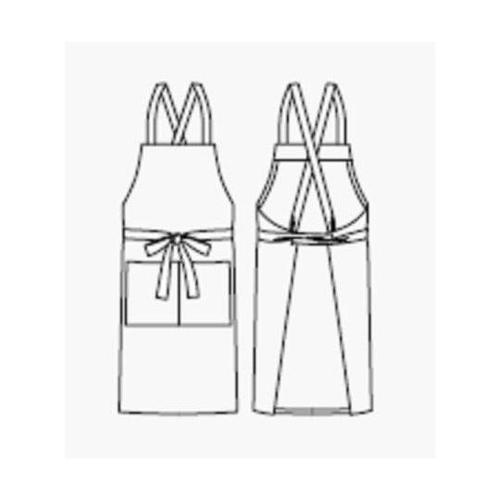 FK7154−8 デニム胸当てエプロン