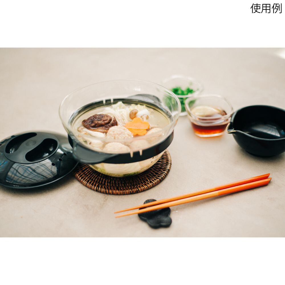 XOY−1−B ガラスのレンジおかず鍋