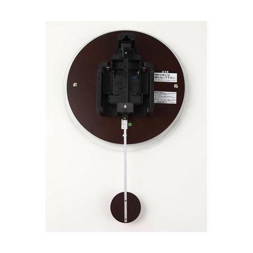 W−473 BR アナログ電波振り子時計