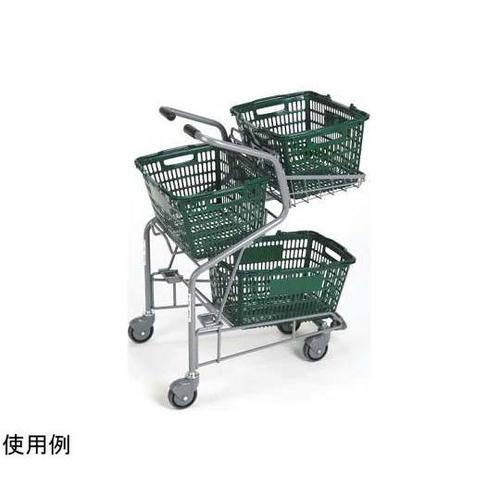 3個載せショッピングカート シルバー W