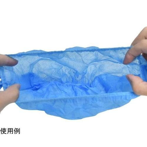 不織布使い捨てシューズカバー 青 滑り止