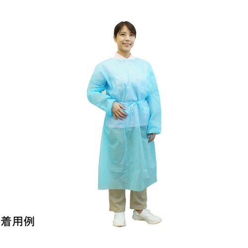 不織布アイソレーションガウン ブルー フ
