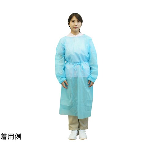 不織布アイソレーションガウン ブルー フ