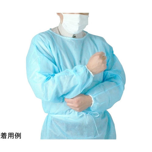 不織布アイソレーションガウン ブルー フ
