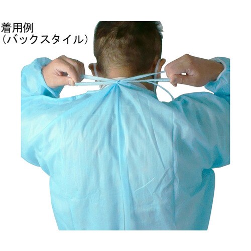 不織布アイソレーションガウン ブルー フ