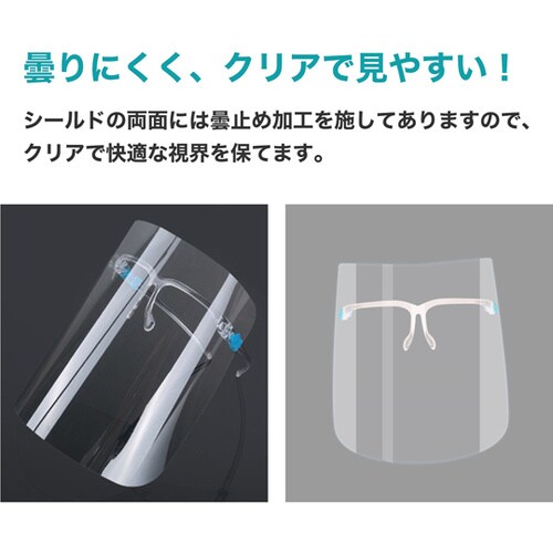 眼鏡型フェイスシールド 10枚セット×30袋