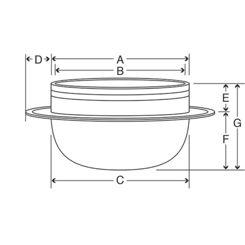 アルミイモノ ツバ付そば釜 48cm