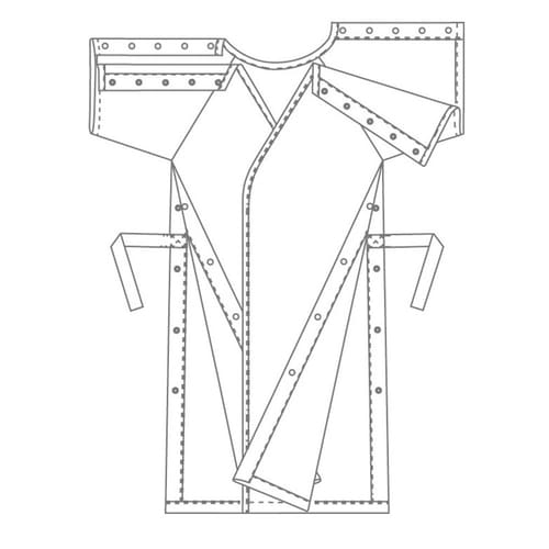 術前・術後衣(男女兼用) サックス フリ