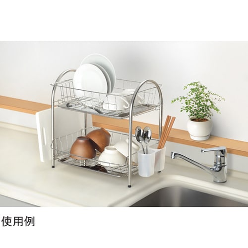プロンジュ2 ステンレス2段水切りかごセ