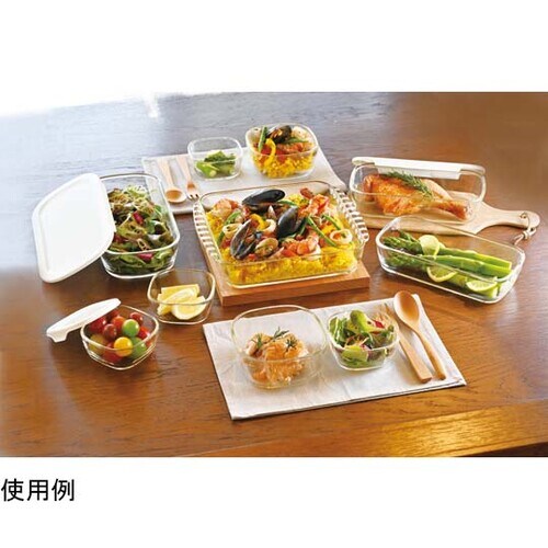 スタッキング耐熱ガラスコンテナ・スクエア