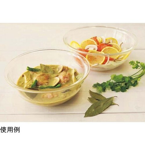 耐熱ガラス製浅型ボウル2500 12個入