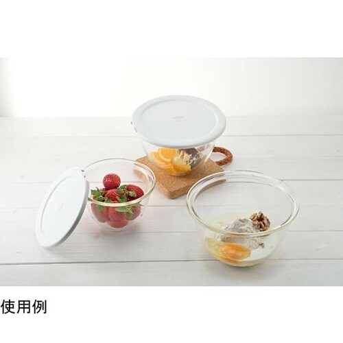 レンジフタ付き耐熱ガラス製ボウル 3個×