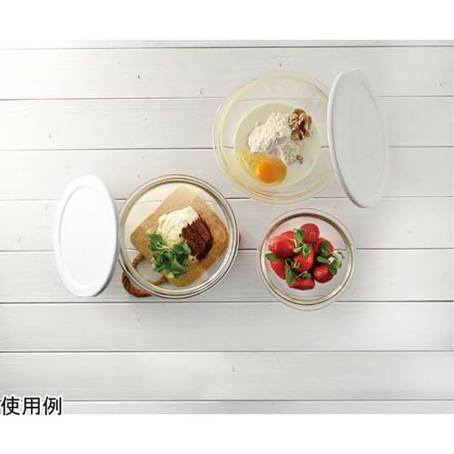 レンジフタ付き耐熱ガラス製ボウル 3個×