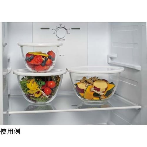 レンジフタ付き耐熱ガラス製ボウル 3個×